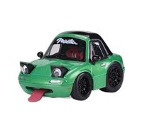 Modèle De Voiture De Course à Collectionner Modèle De Voiture en Résine 1:64 pour Mazda MX5 NA1 Miata Q Version Véhicule Mignon avec Collection D'accessoires Décoration pour Chambre(Green)