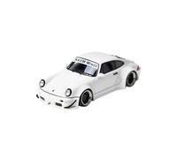 Modèle De Voiture De Course à Collectionner Modèle De Voiture en Résine Porsche RWB 993 Rauh-Welt Échelle 1:64 Exposition Salle D'étude Série De Décoration Jaune Décoration pour Chambre(White)