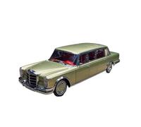 Modèle De Voiture De Course à Collectionner Modèle De Voiture Mercedes-Benz Pullman W100 en Alliage Doré À Portes Complètes Intérieur Rouge Réaliste Échelle 1:18 Décoration pour Chambre