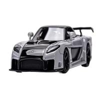 Modèle De Voiture De Course à Collectionner Modèle De Voiture Résine Réaliste pour Mazda RX7 Veilside Wide Body Edition Grise Échelle 1:64 Décoration pour La Maison Décoration pour Chambre