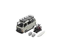 Modèle De Voiture De Course à Collectionner Modèle De Voiture Volkswagen T3 Low Profile en Alliage Édition Voyage avec Planche De Surf 1:64 Décoration pour Chambre(White)