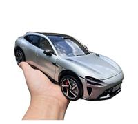 Modèle De Voiture De Course à Collectionner Modèle De Voiture Xiaomi YU7 en Alliage À L'échelle 1:18 Simulation Véhicule Statique Réaliste Jouet Moulé sous Pression Décoration pour Chambre(Silver)