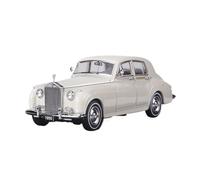 Modèle De Voiture De Course à Collectionner Modèle Réduit De Voiture Classique Rolls Royce Silver Cloud 1965 Échelle 1:64 Alliage Moulé sous Pression Noir Et Blanc Décoration pour Chambre(White)