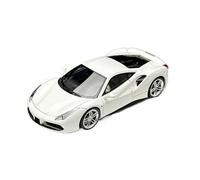 Modèle De Voiture De Course à Collectionner Modèle Réduit De Voiture en Résine Édition Limitée 1:64 pour Cheval Cabré 488 GTB Vitrine De Collection Décoration pour Chambre(White)