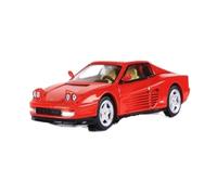 Modèle De Voiture De Course à Collectionner Modèle Réduit De Voiture Ferrari Testarossa en Alliage Multicolore À L'échelle 1:64 avec Capot Arrière Ouvert Décoration pour Chambre(Red)