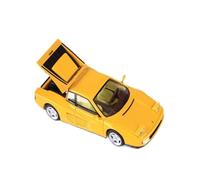 Modèle De Voiture De Course à Collectionner Modèle Réduit De Voiture Ferrari Testarossa en Alliage Multicolore À L'échelle 1:64 avec Capot Arrière Ouvert Décoration pour Chambre(Yellow)