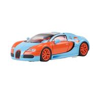 Modèle De Voiture De Course à Collectionner Modèle Réduit Voiture Bugatti Veyron Alliage Moulé sous Pression Édition Limitée Roues Orange Décoration Échelle 1:64 Décoration pour Chambre