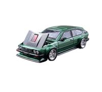 Modèle De Voiture De Course à Collectionner Modèle Voiture Alliage Alfa Romeo GTV6 À L'échelle 1:64 Capot Avant du Véhicule Pouvant Être Ouvert Berline Collection Décoration pour Chambre(Green)