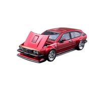 Modèle De Voiture De Course à Collectionner Modèle Voiture Alliage Alfa Romeo GTV6 À L'échelle 1:64 Capot Avant du Véhicule Pouvant Être Ouvert Berline Collection Décoration pour Chambre(Red)
