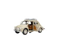 Modèle De Voiture De Course à Collectionner Modèle Voiture Alliage Renault 4CV Beige 1956 Jaune À Portes Ouvertes Souvenir pour La Famille Et Les Aînés Échelle 1:18 Décoration pour Chambre