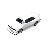 Modèle De Voiture De Course à Collectionner Modèle Voiture Résine 1:64 pour BMW E30 Carrosserie Large Modifiée Édition Collector Présentoir D'intérieur Décoration Décoration pour Chambre(White)