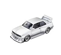 Modèle De Voiture De Course à Collectionner Modèle Voiture Résine 1:64 pour BMW E30 Carrosserie Large Modifiée Édition Collector Présentoir D'intérieur Décoration Décoration pour Chambre(Silver)
