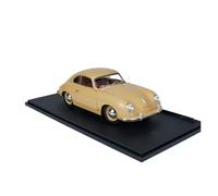 Modèle De Voiture De Course à Collectionner Porsche 356 PRE-A Alliage Classique Design Berline Modèle De Voiture Portes Ouvrables Doubles Portes Marron 1:18 Décoration pour Chambre