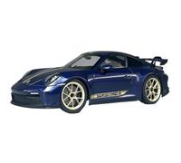 Modèle De Voiture De Course à Collectionner Porsche 911 GT3 2021 Modèle Voiture en Alliage Multicolore À L'échelle 1:18 Modèle De Berline De Collection Modèle Rare Décoration pour Chambre(Blue)