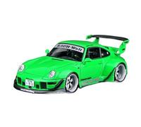 Modèle De Voiture De Course à Collectionner Porsche 993 RWB Widebody 911 Martini Modèle Voiture en Résine Supercar Verte Décoration D'espace Travail Échelle 1:43 Décoration pour Chambre