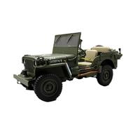 Modèle De Voiture De Course à Collectionner Véhicule Militaire Willys Jeep De La Seconde Guerre Mondiale Modèle en Alliage À L'échelle 1:18 Présentoir Collection Décoration pour Chambre