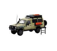 Modèle De Voiture De Course à Collectionner Véhicule Tout-Terrain Alliage Multicolore pour Toyota Rand Cruiser J70 LC78 Échelle 1:64 Jouet De Camping Et De Voyage Décoration pour Chambre(Green)