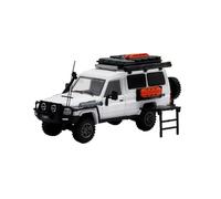 Modèle De Voiture De Course à Collectionner Véhicule Tout-Terrain Alliage Multicolore pour Toyota Rand Cruiser J70 LC78 Échelle 1:64 Jouet De Camping Et De Voyage Décoration pour Chambre(White)
