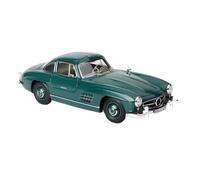 Modèle De Voiture De Course à Collectionner Voiture De Sport Moulée sous Pression 1:18 pour Benz 300SL 1957 Porte en Aile De Mouette Alliage Décoration Rétro Verte Décoration pour Chambre