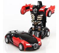 Modèle De Voiture De Jouet De Déformation Pour Enfants Garçon De Voiture D'inertie Cale Intellectuellement Les Jouets Du Marché De Nuit, Rouge