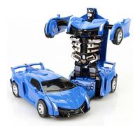 Modèle De Voiture De Jouet De Déformation Pour Enfants Garçon De Voiture D'inertie Cale Intellectuellement Les Jouets Du Marché De Nuit, Bleu Clair