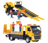 Modèle De Voiture De Sauvetage En Alliage, Modèle De Camion D'Ingénierie En Métal Moulé Sous Pression, Simulation De Son Et Lumière, Jouet Pour Enfants, Cadeau, 1/50