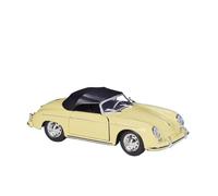 Modèle De Voiture De Simulation en Métal Moulé sous Pression pour Porsche 356A Speedster 1:24 Cadeaux(Yellow)