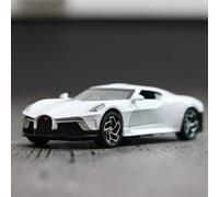 Modèle De Voiture De Sport En Alliage Moulé Sous Pression, Modèle De Voiture Bugatti La Noire, 4 Portes En Retrait, Lumière Sonore, Super Jouet Pour Garçon, 1/32
