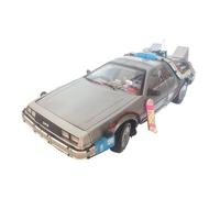 Modèle De Voiture Delorean avec Skateboard DMC-12, Version Elite, Échelle 1:18 Partie 3 Véhicule Retour vers Le Futur, Jouet en Métal, Cadeau Jouets Non RC