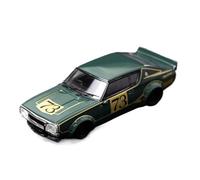 Modèle De Voiture en Alliage 1:64 pour Nissan Skyline GTR 2e Génération KPGC110 Ornements De Collection Collection nostalgique(Green)