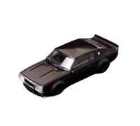 Modèle De Voiture en Alliage 1:64 pour Nissan Skyline GTR 2e Génération KPGC110 Ornements De Collection Collection nostalgique(Wine Red)