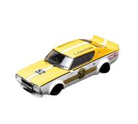 Modèle De Voiture en Alliage 1:64 pour Nissan Skyline GTR 2e Génération KPGC110 Ornements De Collection Collection nostalgique(Yellow-White)
