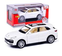 Modèle de voiture en alliage de Cayenne moulé sous pression, SUV pour enfants, véhicule en métal avec fonction de retrait, lumière de musique, 1/32