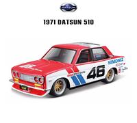Modèle De Voiture En Alliage Moulé, Décoration De Collection, Jouet Cadeau, Échelle 1:24, Tokyo Mod Bre 1971 Datsun 510 #46