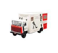 Modèle De Voiture en Alliage pour Camion La Chaîne du Froid Véhicule De Transport Affichage Intérieur Échelle 1:43(White B)