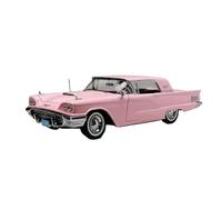 Modèle De Voiture en Alliage Rose 1960 pour Ford Thunderbird Hard Top Échelle 1:18 Collection Ornement Souvenir Collection nostalgique