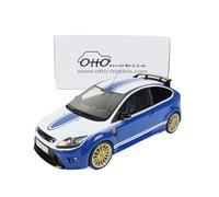 Modèle De Voiture en Résine Bleu/Blanc 1 18 pour Ford Focus MK2 RS 2010, Kit De Jouets, Cadeau De Vacances, Collection De Loisirs Jouets Non RC
