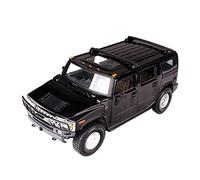 Modèle De Voiture Moulé sous Pression en Alliage Statique 1:18 pour Hummer H2 2003 Décorations de Collection(Black)