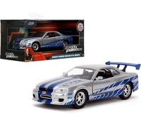 Modèle De Voiture NISSAN SKYLINE GT-R R34 De BRIAN 1:24 Die Cast FURIOUS FAST