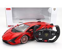 MODÈLE DE VOITURE RADIOCOMMANDÉE LAMBORGHINI SIAN FKP 37 HYBRID 2020 ROUGE 1/14