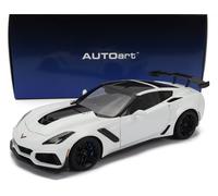MODÈLE DE VOITURE STATIQUE AUTOART CHEVROLET CORVETTE C7 ZR1 2017 BLANC ÉCHEL...
