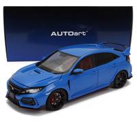 MODÈLE DE VOITURE STATIQUE AUTOART HONDA CIVIC TYPE R FK8 2021 BLEU ÉCHELLE 1/18