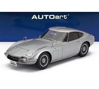 MODÈLE DE VOITURE STATIQUE AUTOART TOYOTA 2000GT 1967 ARGENT MODELISME ÉCHELL...