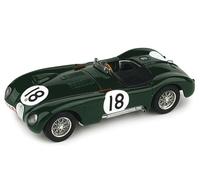 MODÈLE DE VOITURE STATIQUE BRUMM JAGUAR C TYPE #18 WINNER 24H LE MANS 1953 1/43