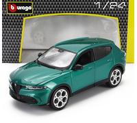 MODÈLE DE VOITURE STATIQUE BURAGO ALFA ROMEO TONALE 2023 VERT MODÉLISATION ÉC...