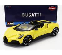 MODÈLE DE VOITURE STATIQUE BURAGO BUGATTI W16 MISTRAL 2023 JAUNE ÉCHELLE 1/18