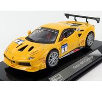 MODÈLE DE VOITURE STATIQUE BURAGO FERRARI 488 CHALLENGE #1 2016 JAUNE...