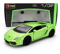MODÈLE DE VOITURE STATIQUE BURAGO LAMBORGHINI GALLARDO LP560-4 2004 VERT ÉCHE...