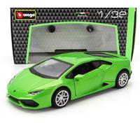 MODÈLE DE VOITURE STATIQUE BURAGO LAMBORGHINI HURACAN LP610-4 2014 VERT ÉCHEL...