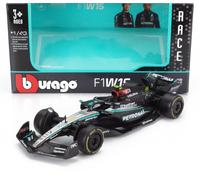 Bburago - Mercedes AMG Petronas W15 Lewis Hamilton #44 2024 - Modèle réduit réaliste à l'échelle 1:43, pilotée par Lewis Hamilton, Licence Officielle Mercedes, âge recommandé 3+ Ans